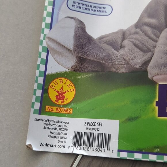 Rubie's Gray Elephant Infant Costume - Size 0-6 Mts NWT - Picture 3 of 5